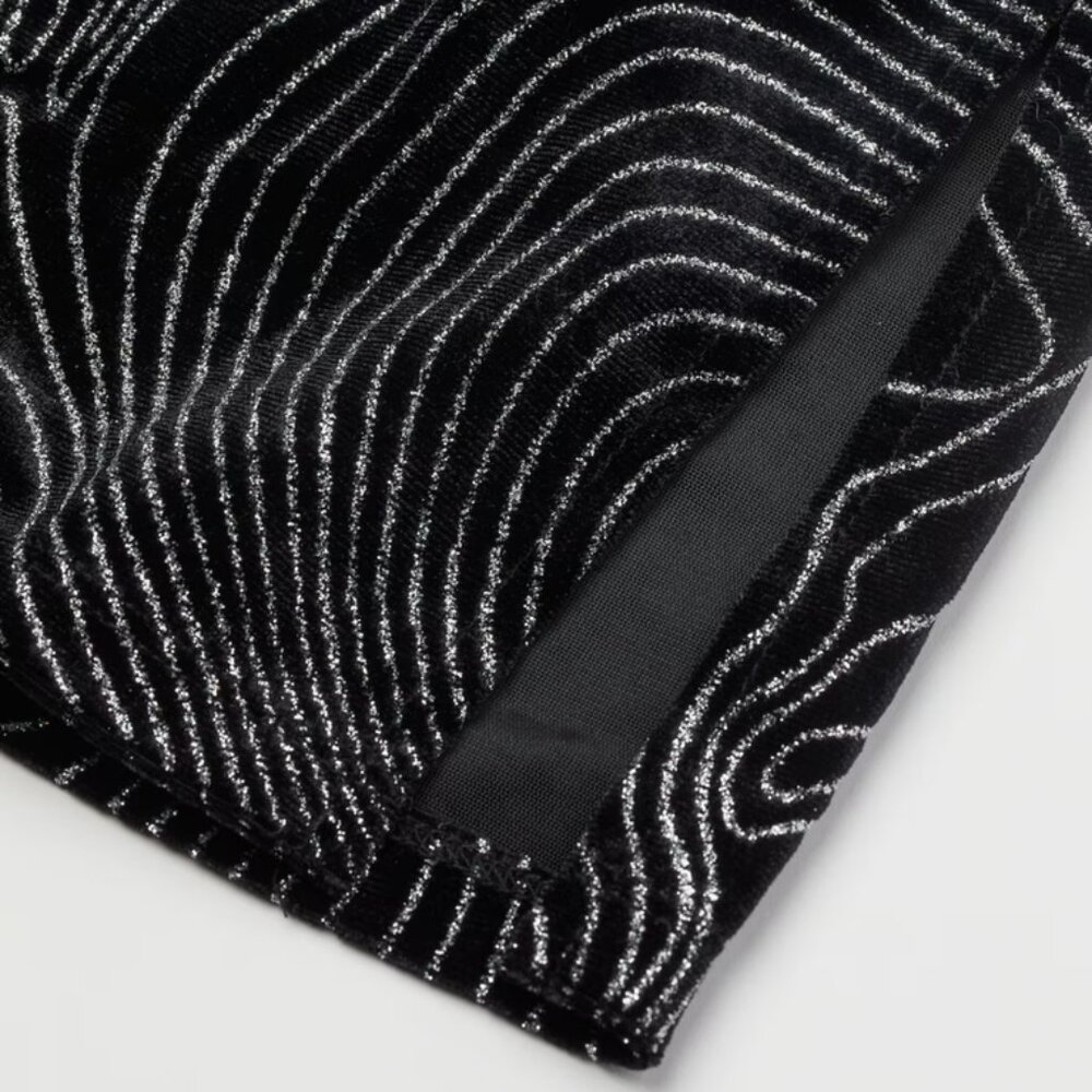 🎀H&M Divided Black Swirl Sparkly Mini Dress - Black - Picture 9 of 9
